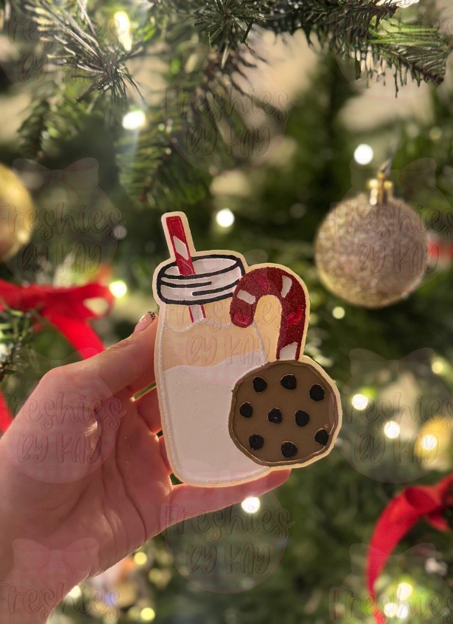 Milk, Candy Cane & Cookie Freshie Silicone Mold