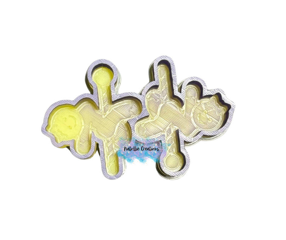 Naughty Gingerbread Vent Clip Freshie Silicone Mold