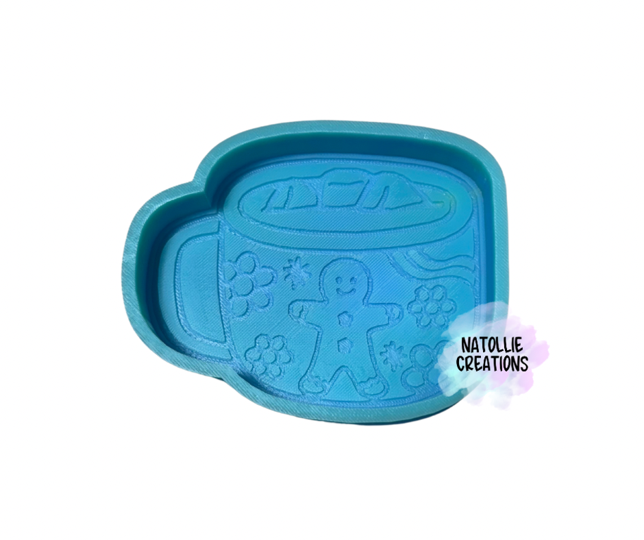 Cute Gingerbread Mug Freshie Silicone Mold