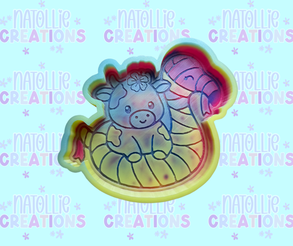 Cow In Mummy Floatie Freshie Silicone Mold