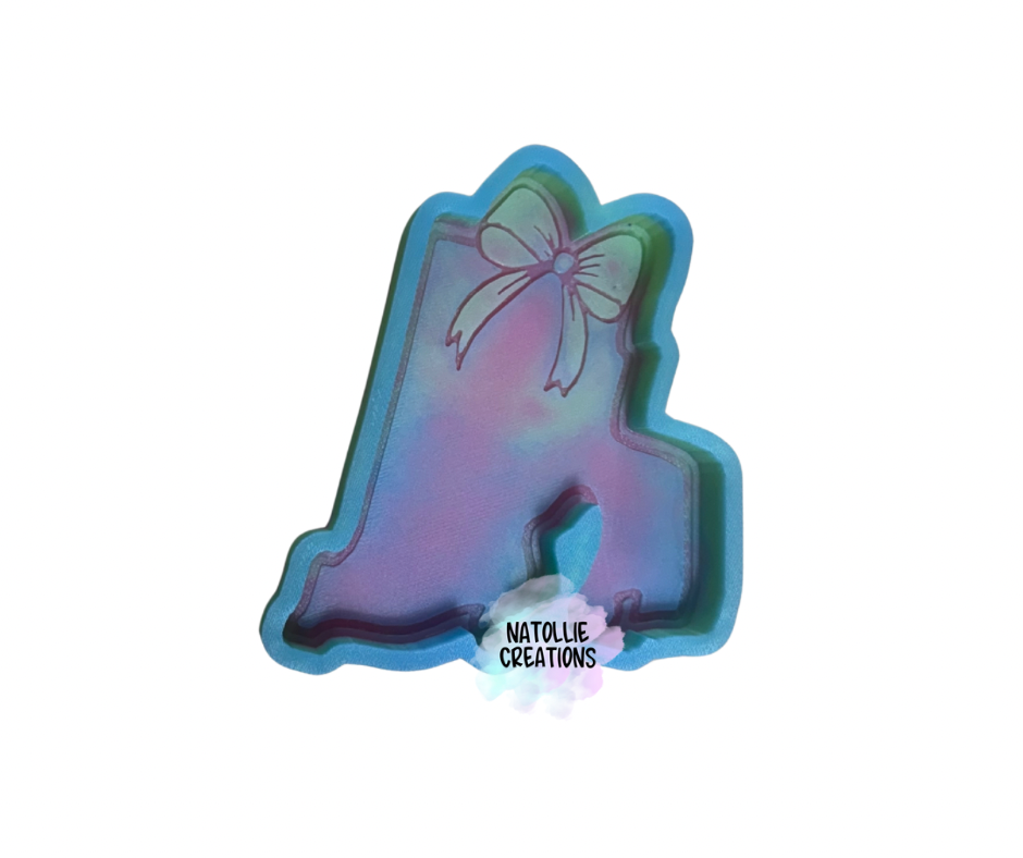 Rhode Island W/ Bow Freshie Silicone Mold