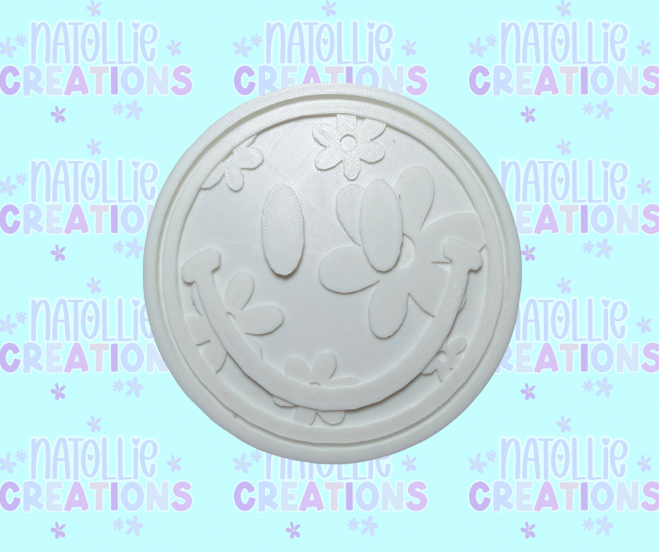Floral Smiley Insert Freshie Silicone Mold