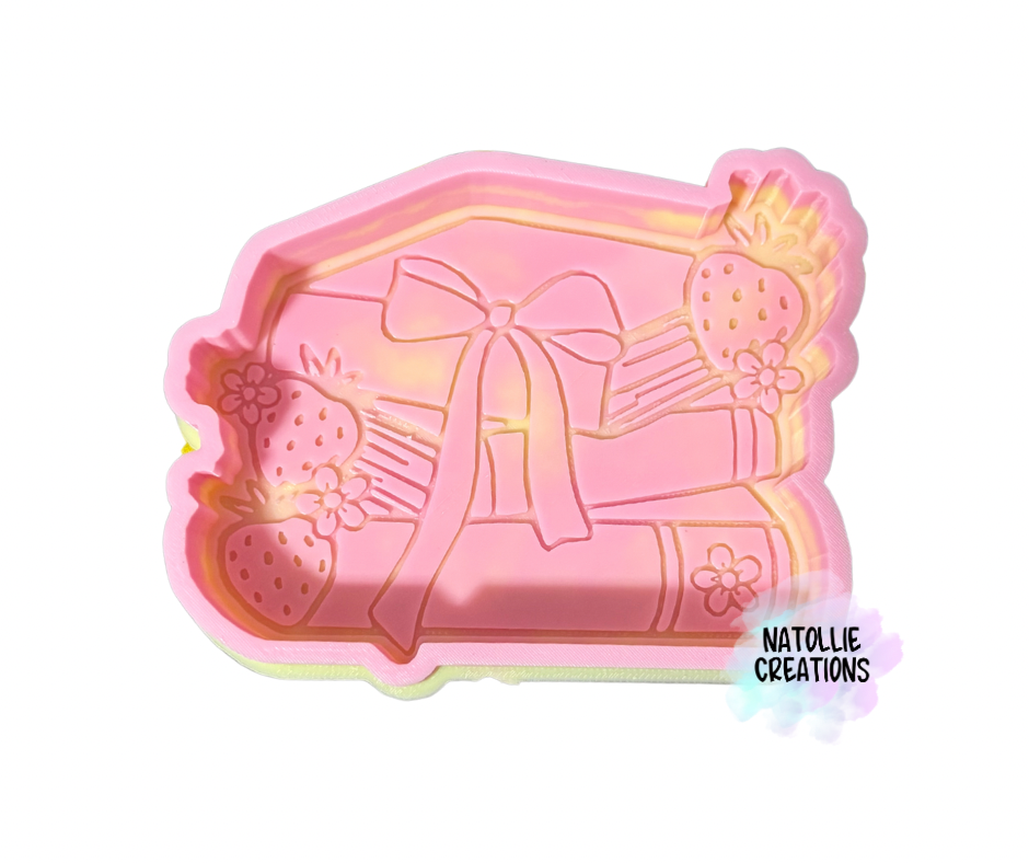Strawberry Book Stack Freshie Silicone Mold