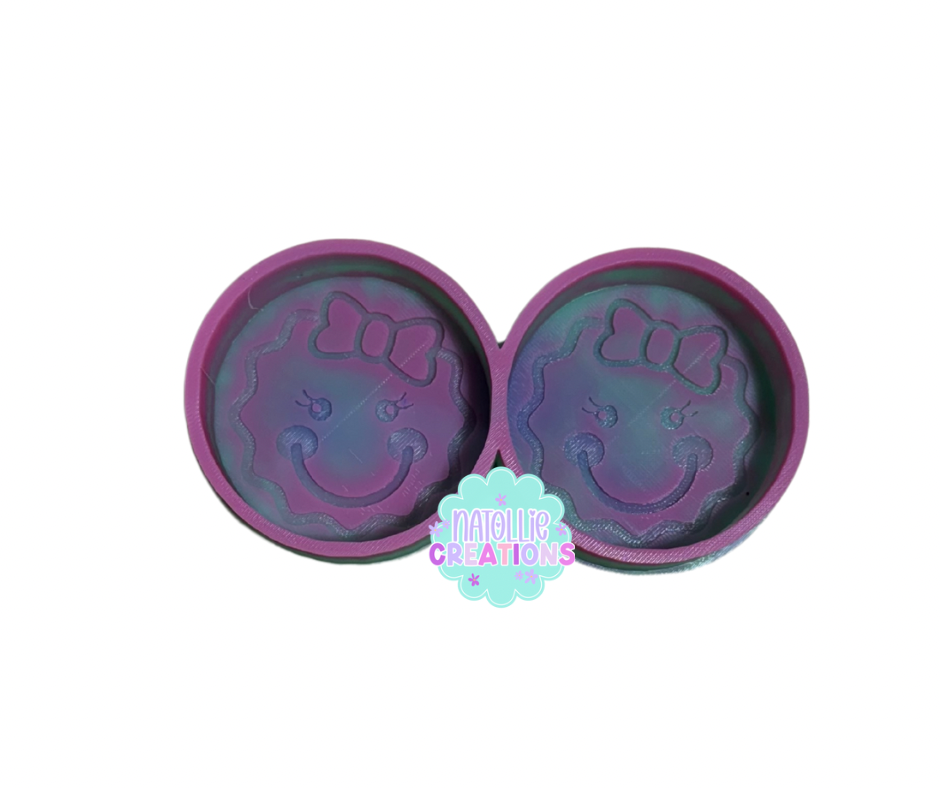 Gingerbread Smiley Vent Clip Freshie Silicone Mold