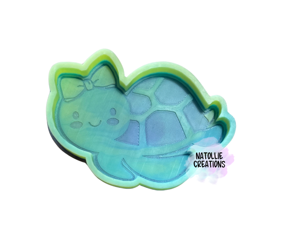 Turtle W/ Bow Freshie Silicone Mold