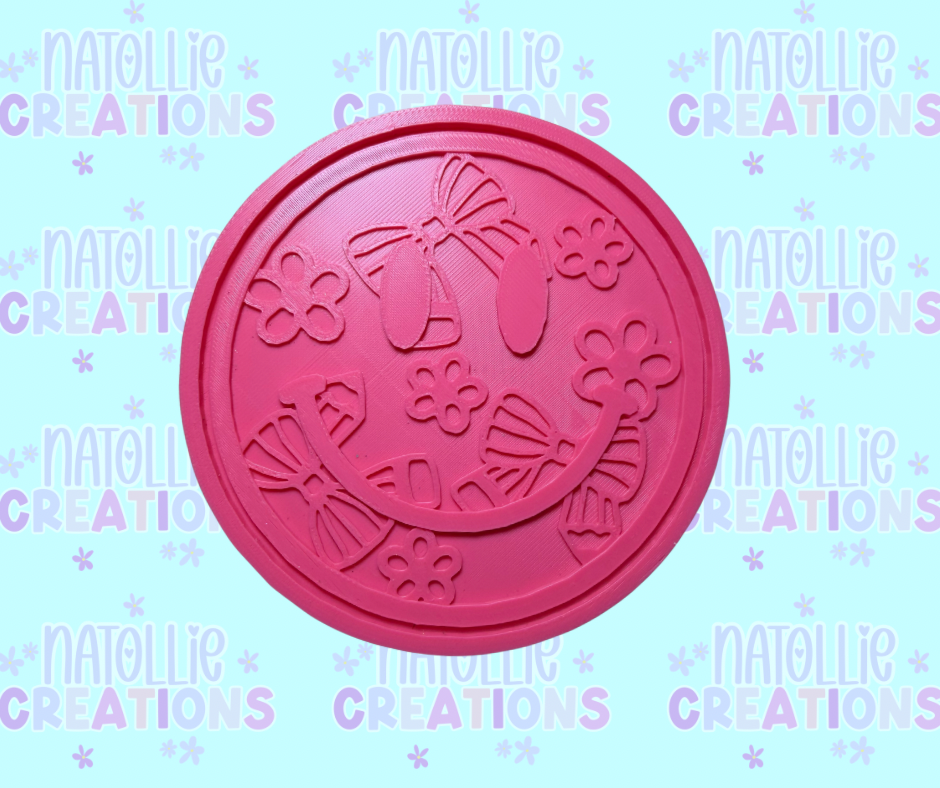 Floral Pencil Smiley Insert Freshie Silicone Mold