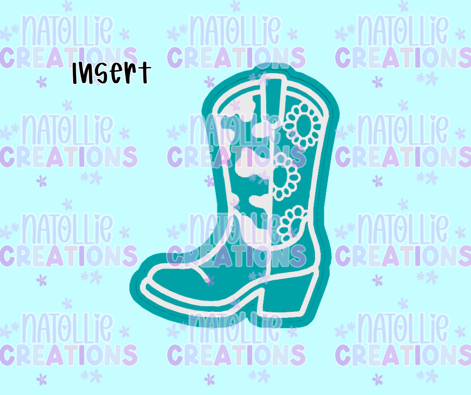 Cow / Concha Cowboy Boot Insert Freshie Silicone Mold