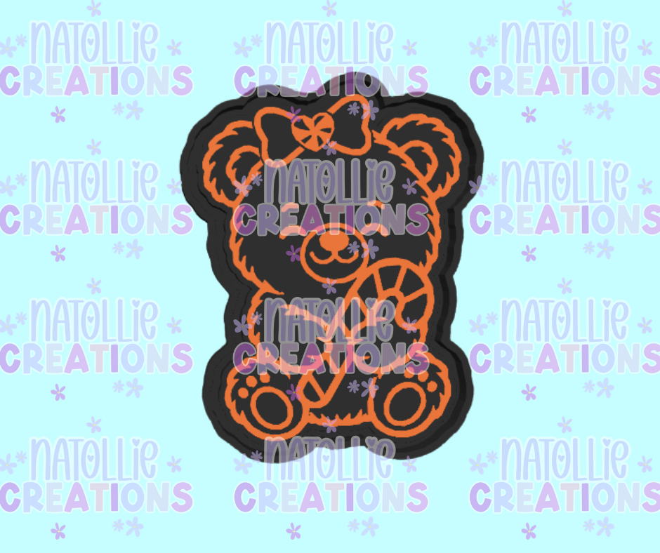 Candy Cane Bear Freshie Silicone Mold