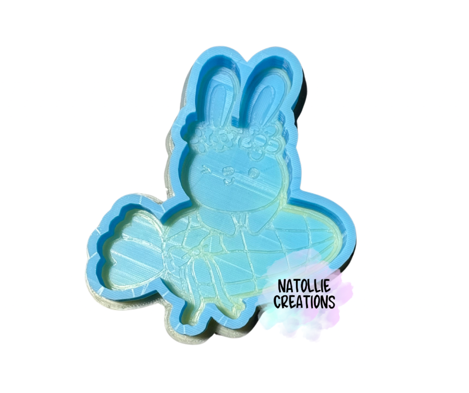 Bunny W/ Disco Carrot Freshie Silicone Mold