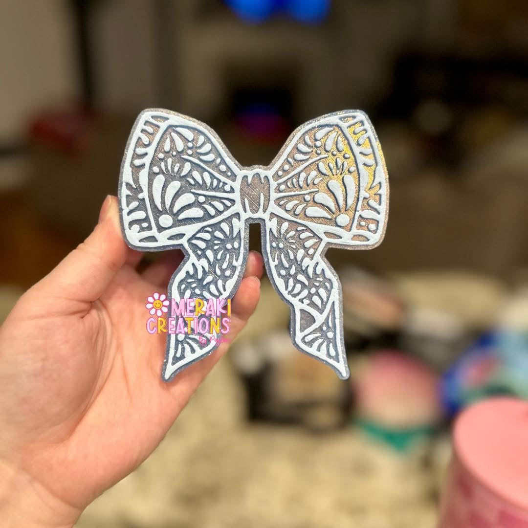 Talavera Bow Freshie Silicone Mold