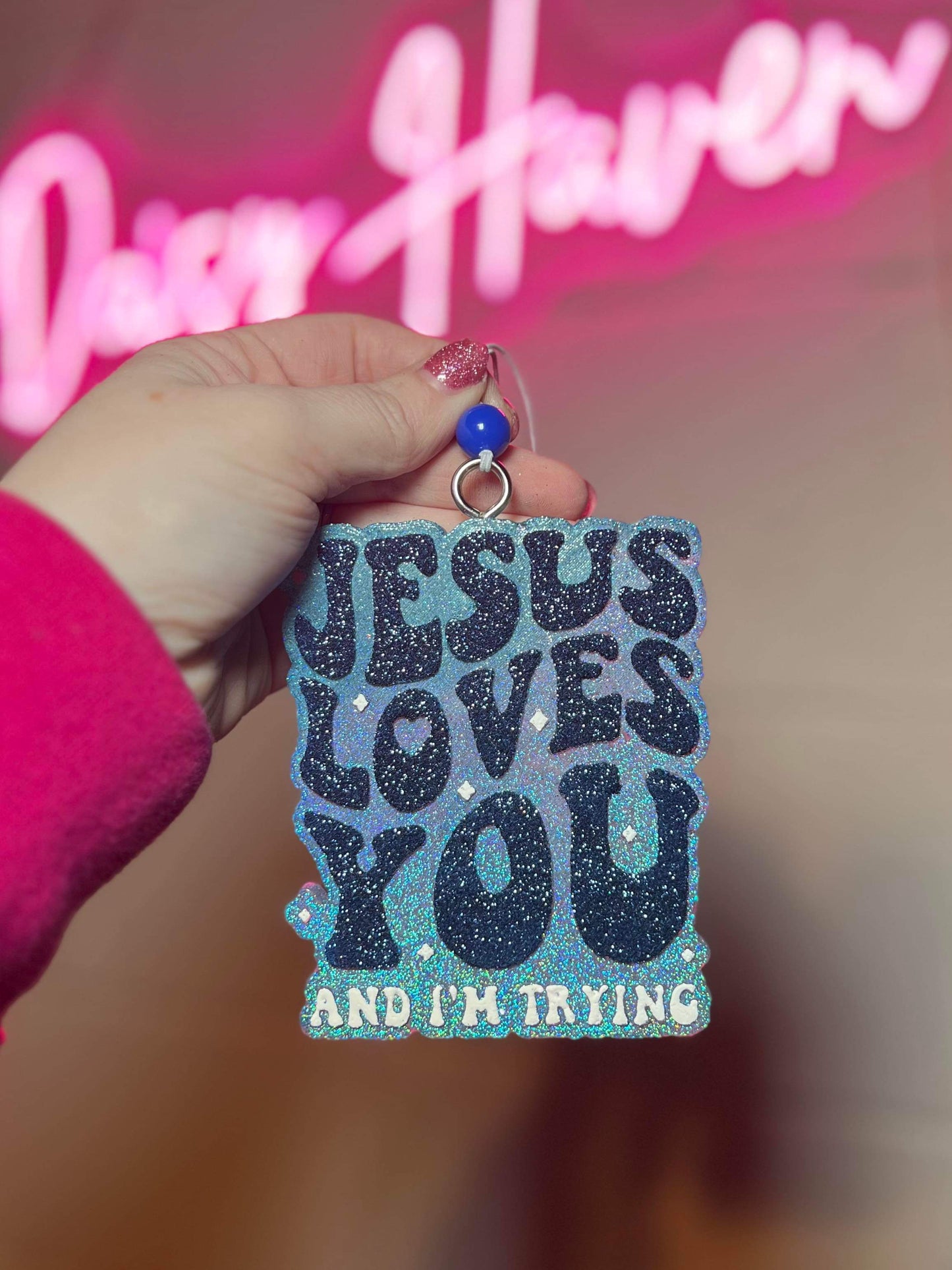 Jesus Loves You And I’m Trying Freshie Silicone Mold