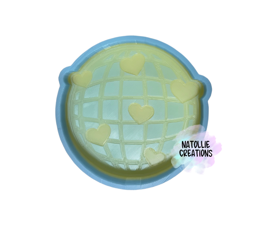 Disco W/ Hearts Freshie Silicone Mold