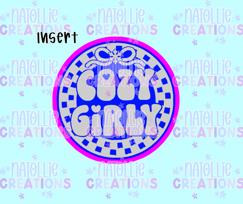 Cozy Girl Round Insert Freshie Silicone Mold