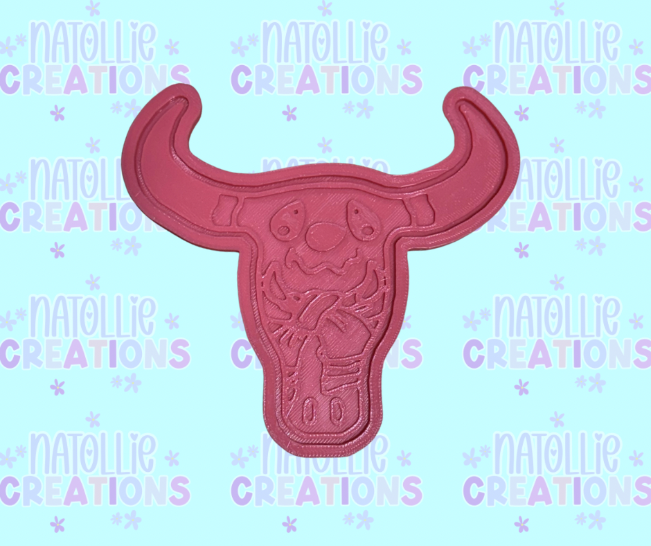Bull Skull + Inserts Freshie Silicone Mold