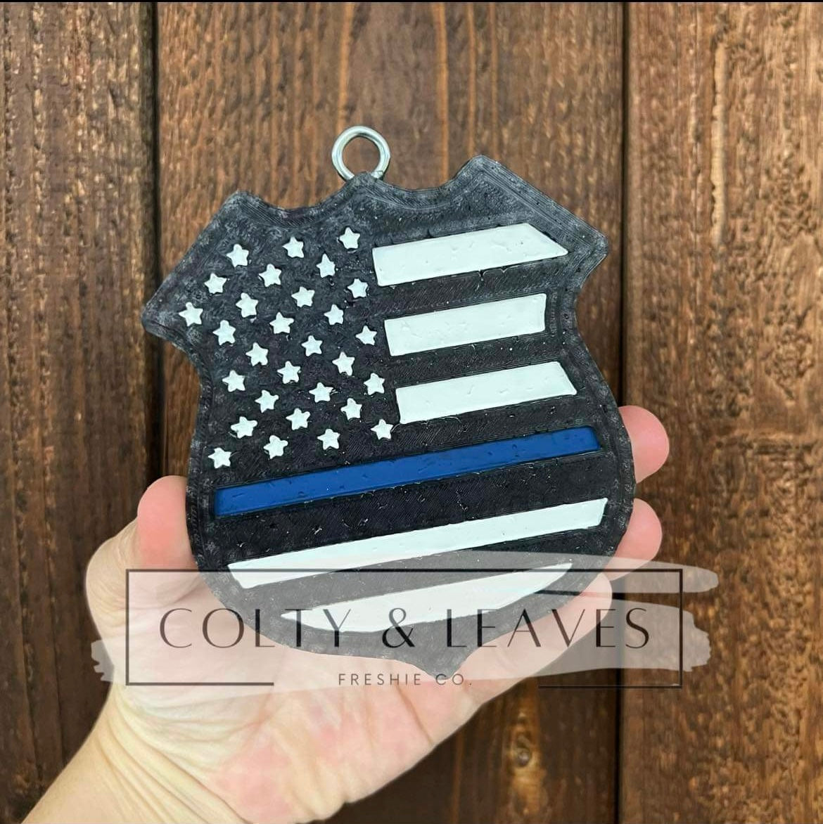 Police Badge Flag Freshie Silicone Mold