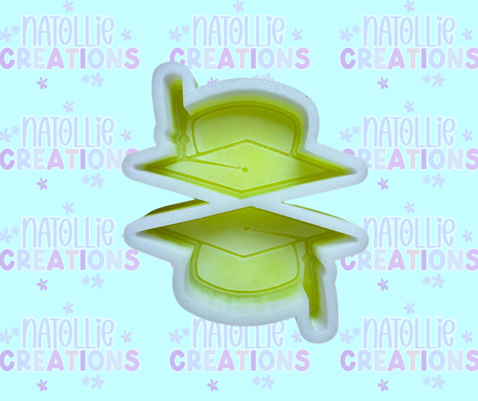 Graduation Cap Vent Clip Freshie Silicone Mold