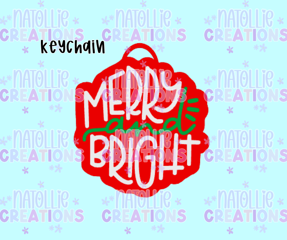 Merry & Bright Keychain