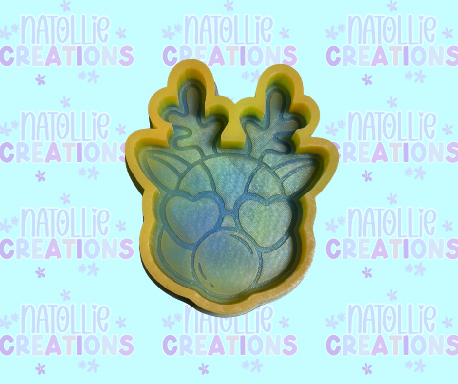 Bubble Blowing Reindeer Freshie Silicone Mold