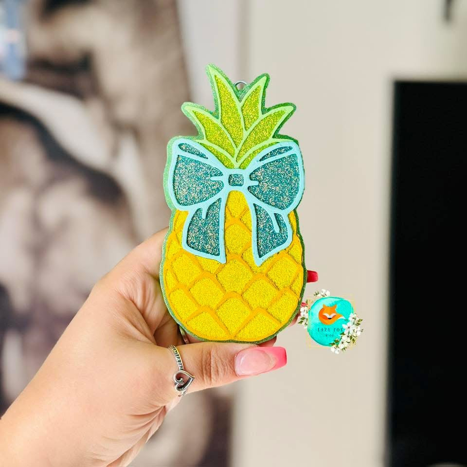 Pineapple W/ Bow Freshie Silicone Mold