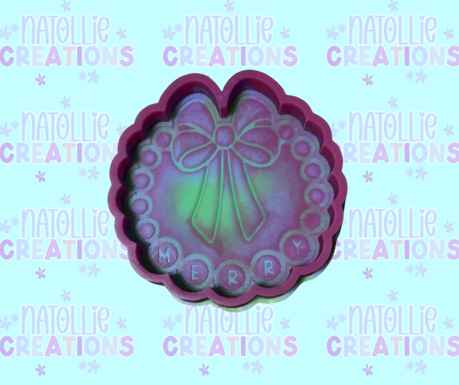 Merry Bracelet Wreath Freshie Silicone Mold
