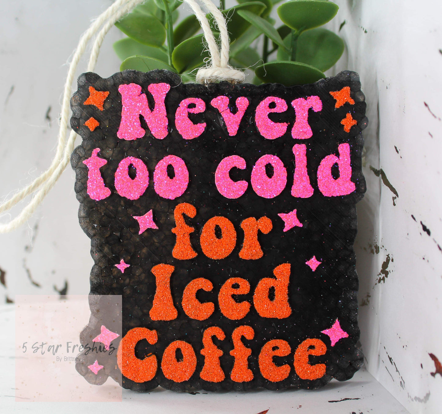 Never Too Cold For Iced Coffee Freshie Silicone Mold