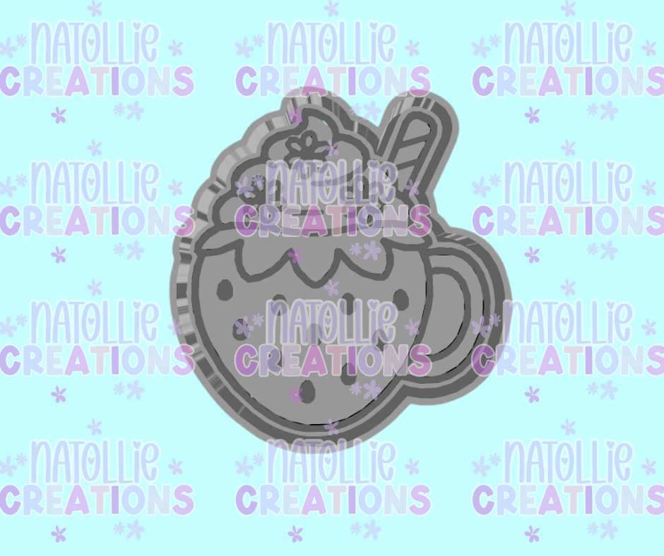 Strawberry Mug Freshie Silicone Mold