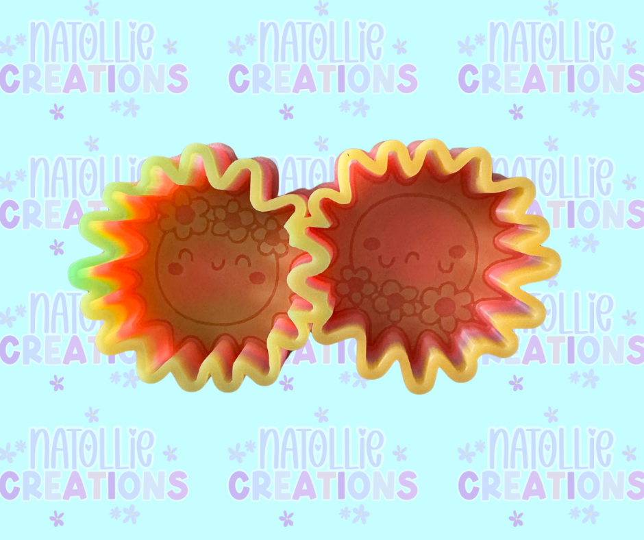 Sun W/ Floral Headband Vent Clip Freshie Silicone Mold