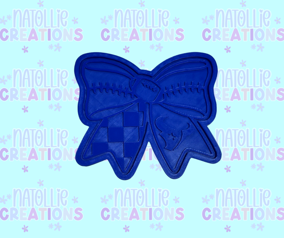Football Bow + Inserts Freshie Silicone Mold