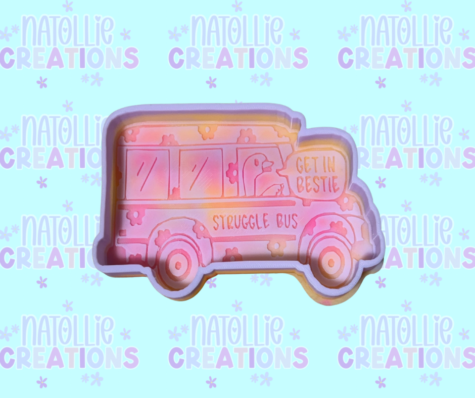 Floral Struggle Bus Freshie Silicone Mold