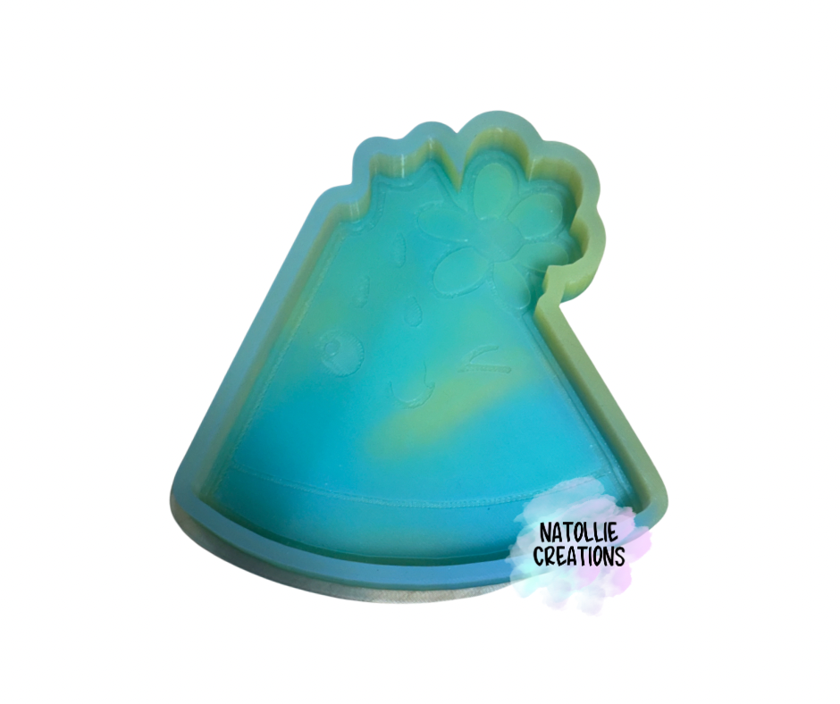 Watermelon W/ Flower Freshie Silicone Mold
