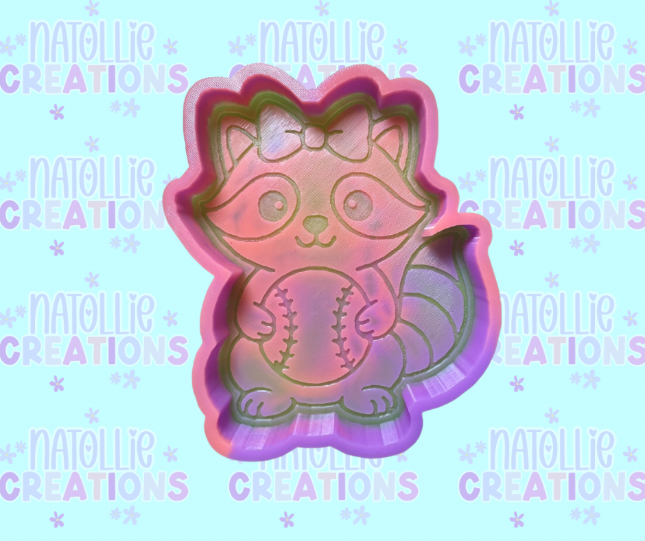 Baseball / Softball Raccoon Freshie Silicone Mold