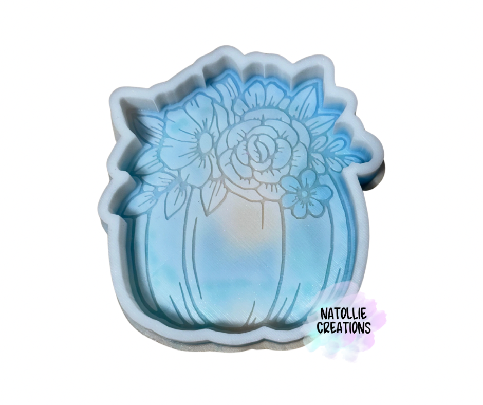 Floral Top Pumpkin Freshie Silicone Mold