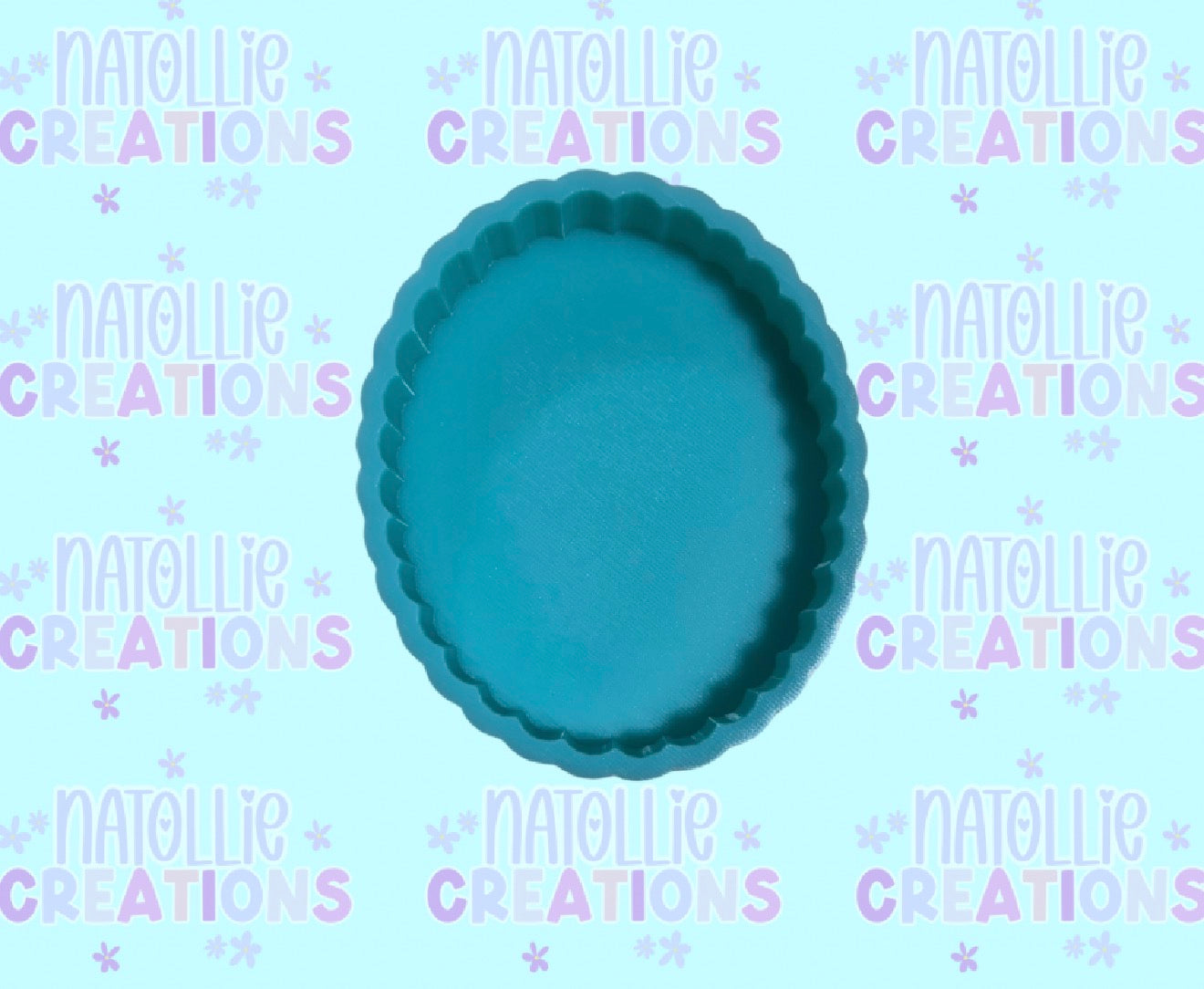 Beaded Frame Oval Freshie Silicone Mold