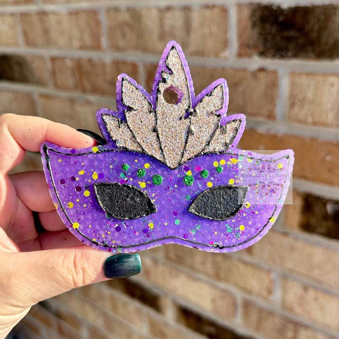 Mardi Gras Mask Freshie Silicone Mold