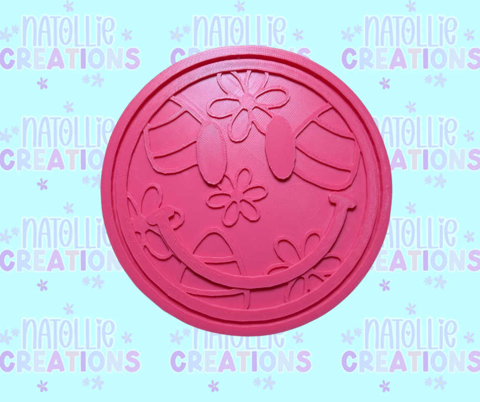 Floral Candy Corn Smiley Insert Freshie Silicone Mold