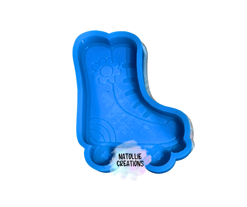 Floral Rollerblade Freshie Silicone Mold