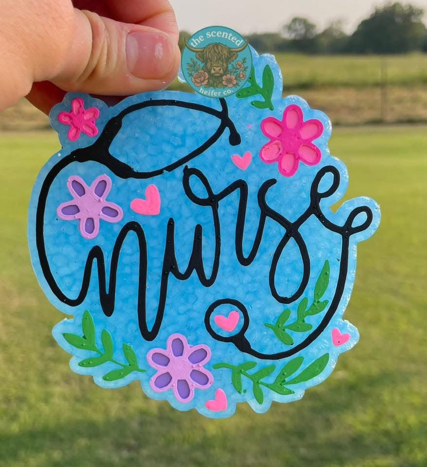 Floral Nurse Freshie Silicone Mold