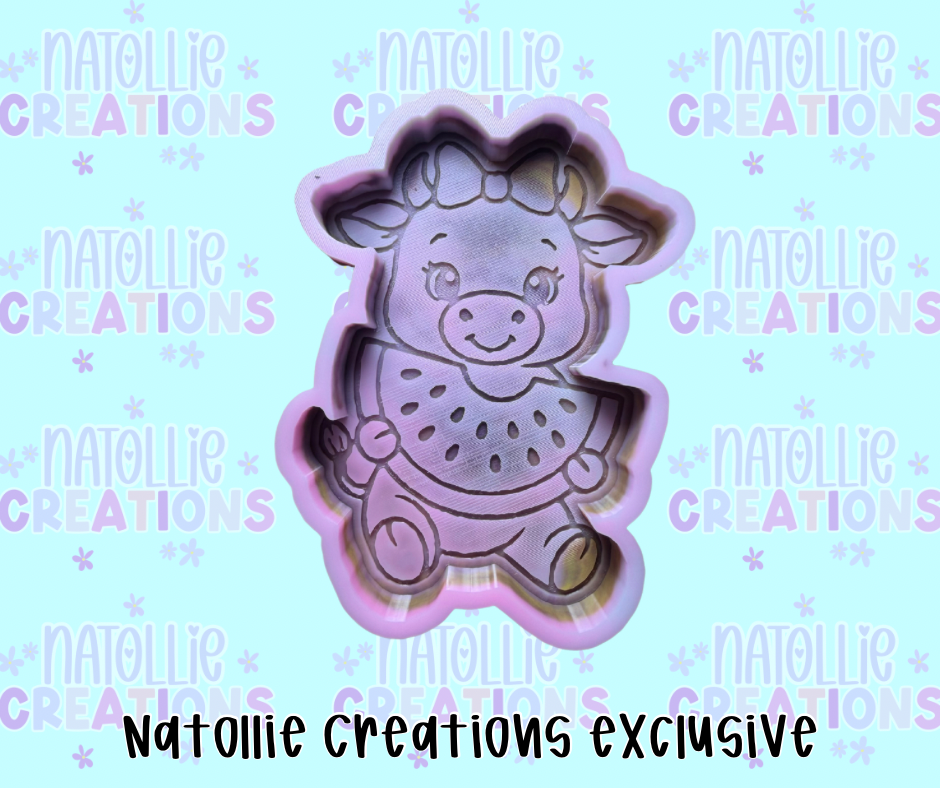 Watermelon Cow Freshie Silicone Mold