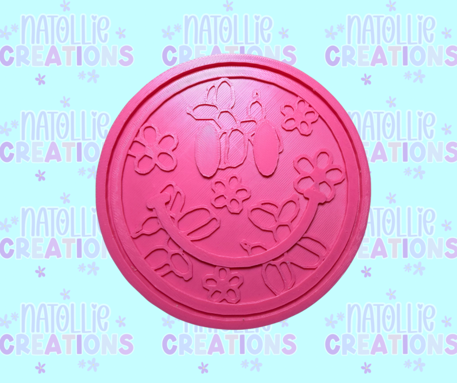 Floral Balloon Dog Smiley Insert Freshie Silicone Mold
