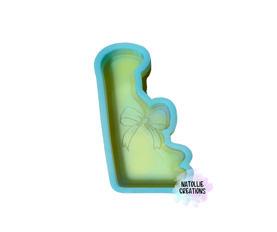 Delaware W/ Bow Freshie Silicone Mold