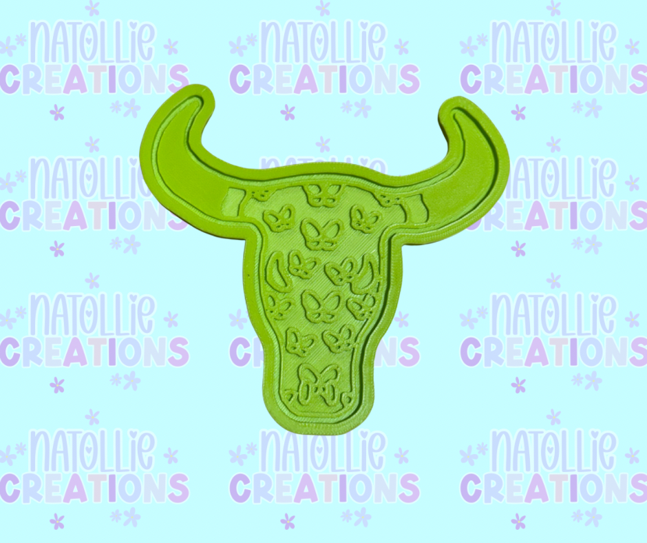 Bull Skull + Inserts Freshie Silicone Mold