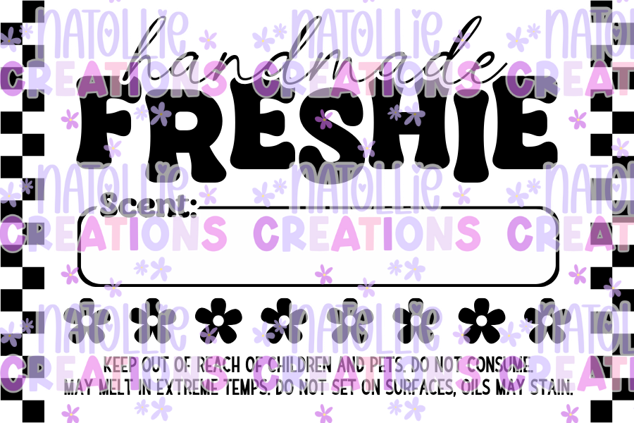 FLORAL - 3 x 2 Thermal Freshie Scent Labels