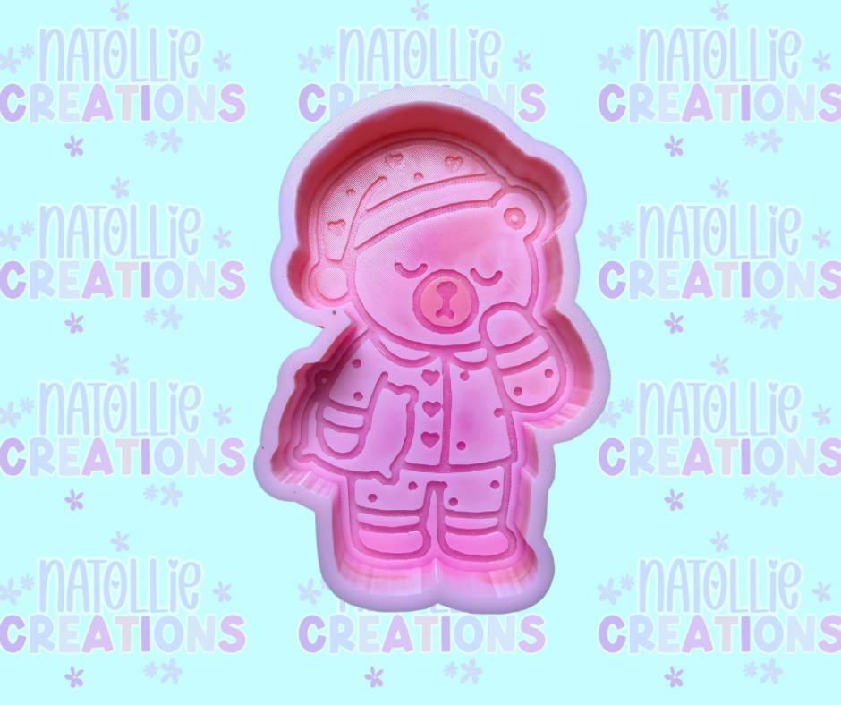 Vday PJ Bear Freshie Silicone Mold