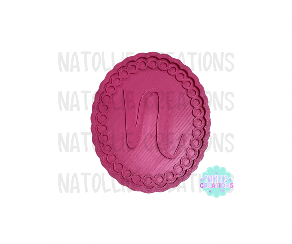 Turquoise Beaded Oval + Inserts Freshie Silicone Mold