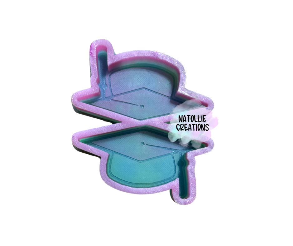 Graduation Cap Vent Clip Freshie Silicone Mold