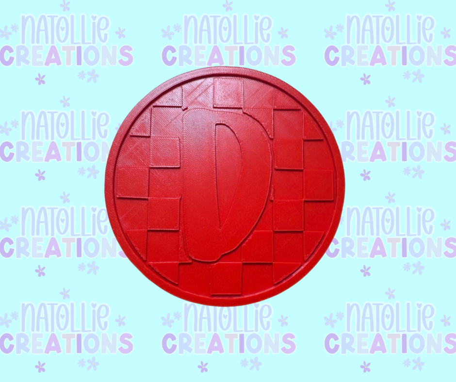 Checkered Alphabet Insert Freshie Silicone Mold