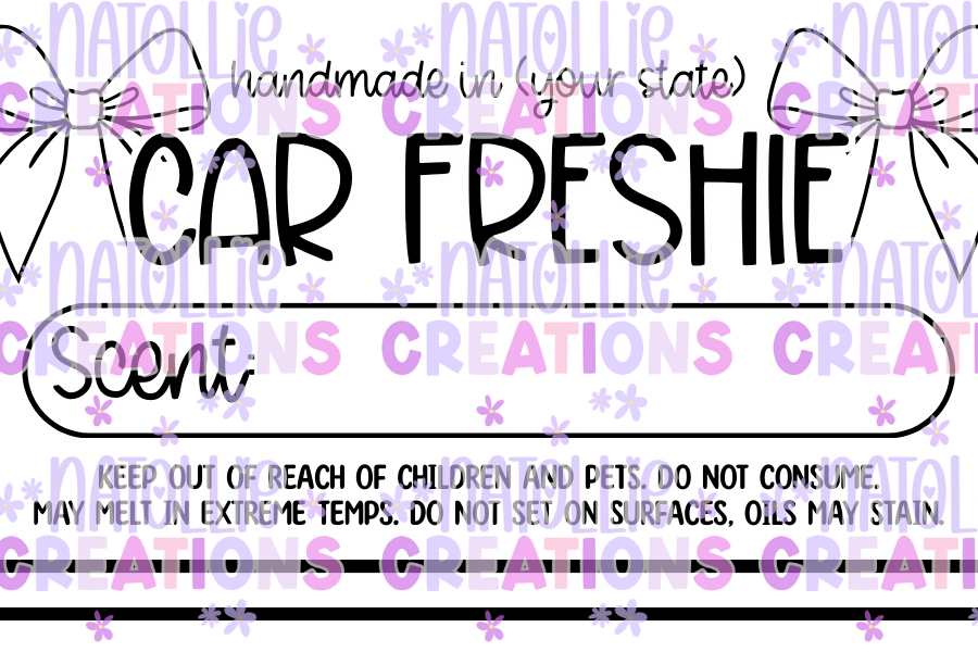 BOW - 3 x 2 Thermal Freshie Scent Labels