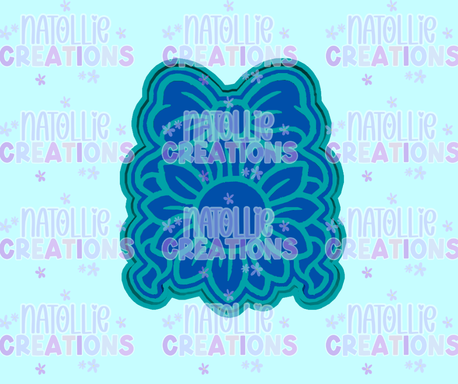 Sunflower Charm Bow Freshie Silicone Mold