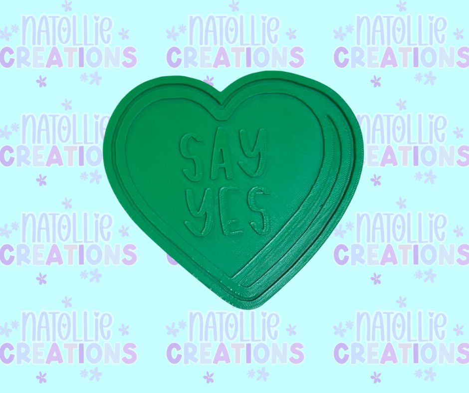 Conversation Heart + Inserts Freshie Silicone Mold