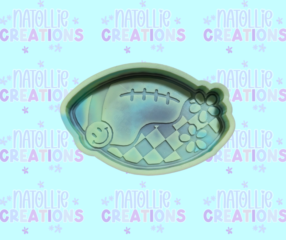 Retro Football Freshie Silicone Mold